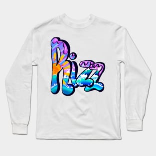 Rizz Graffiti text slang streetwear Long Sleeve T-Shirt